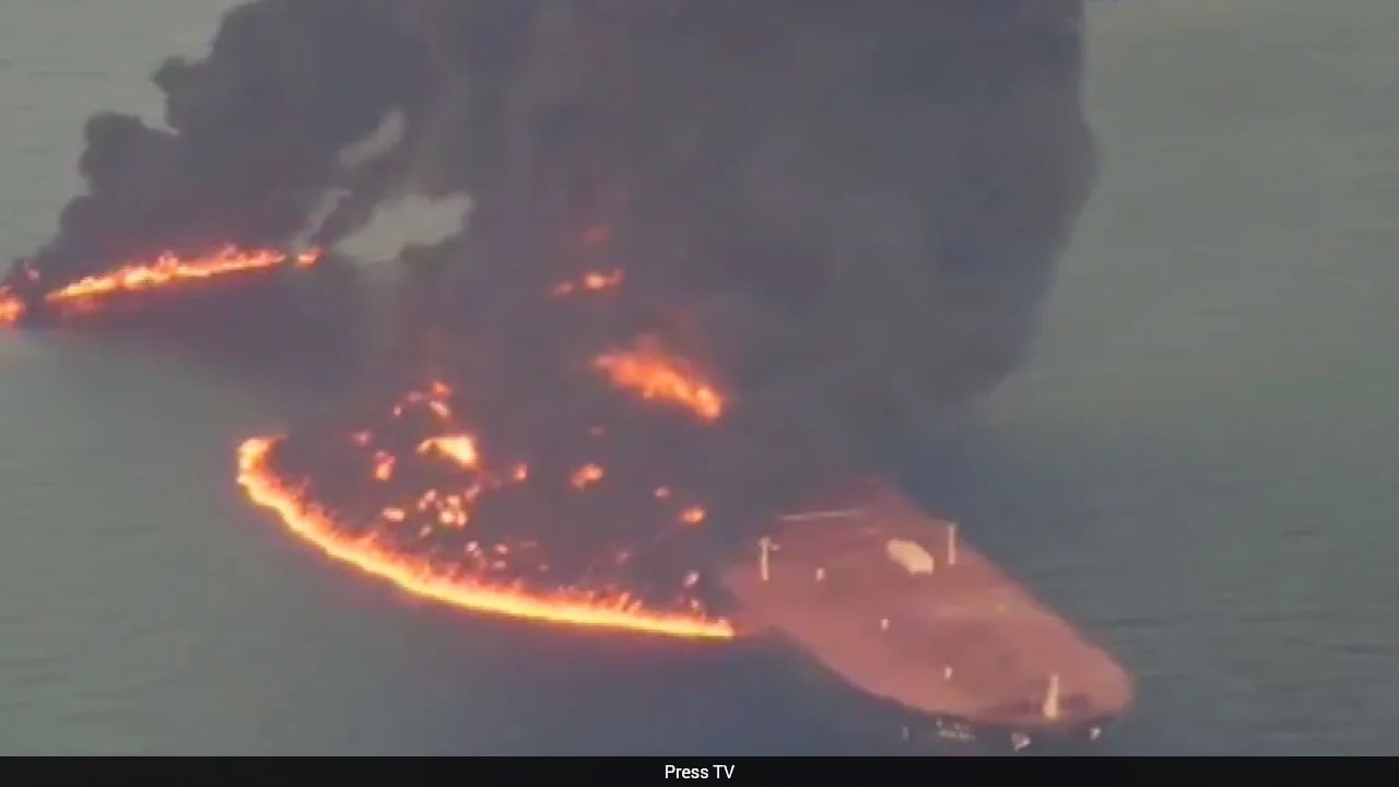 Tanker explodes after it hits mine in 'unauthorised strait route': Iran