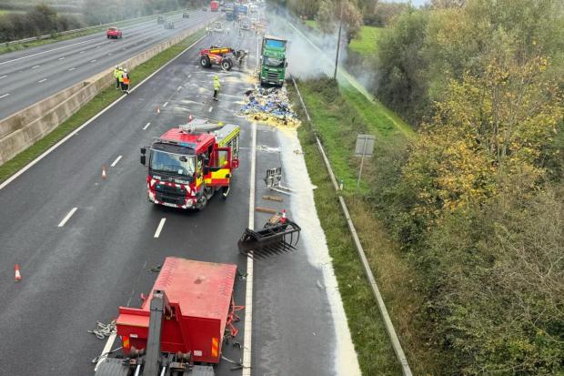 M5 lorry fire saw Taunton business open on motorway for stranded drivers