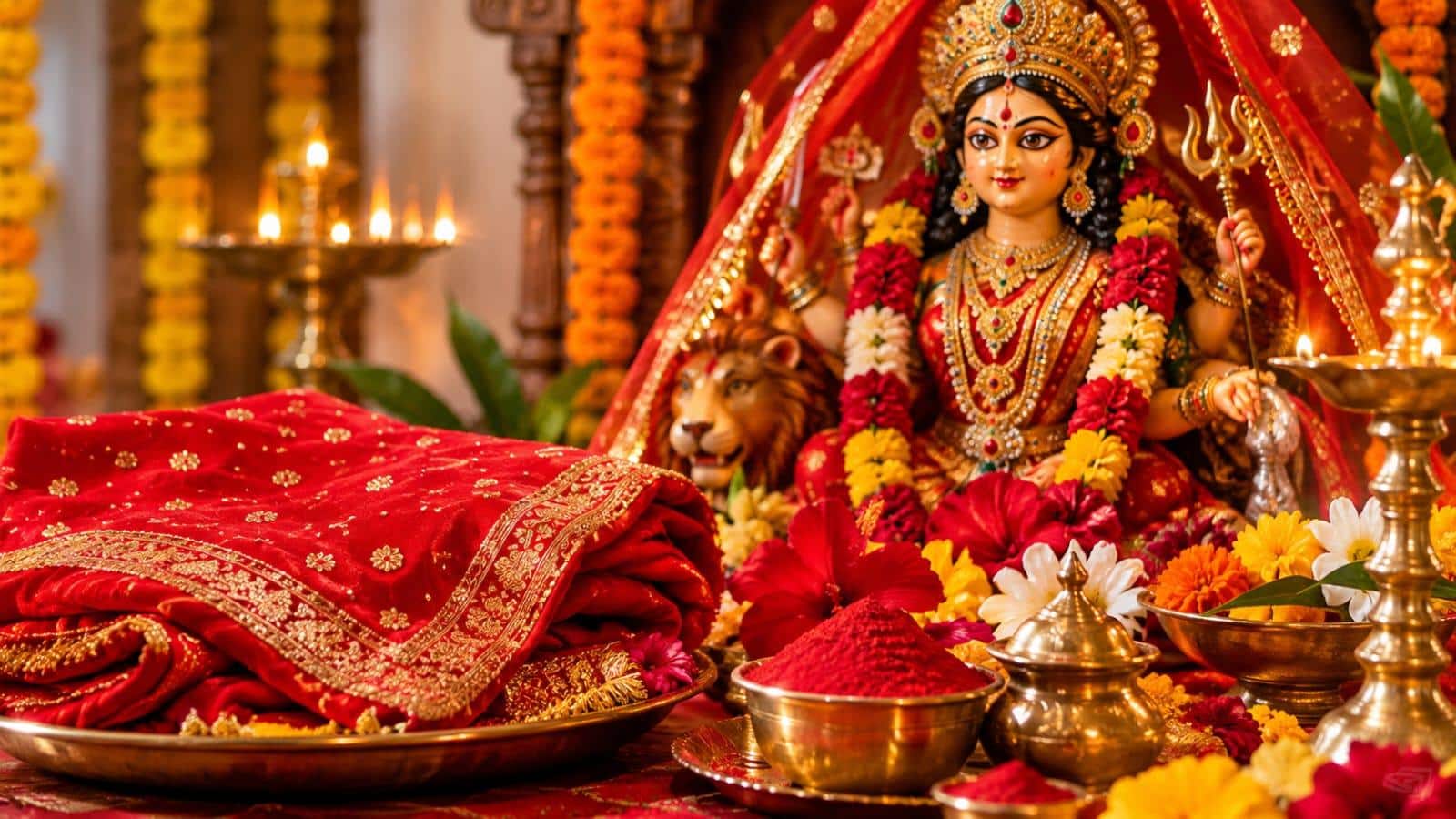 Navratri 2026: Why red chunari, sindoor and shringar are offered to Maa ...
