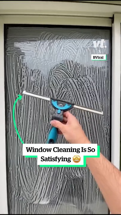 Window cleaning is so satisfying