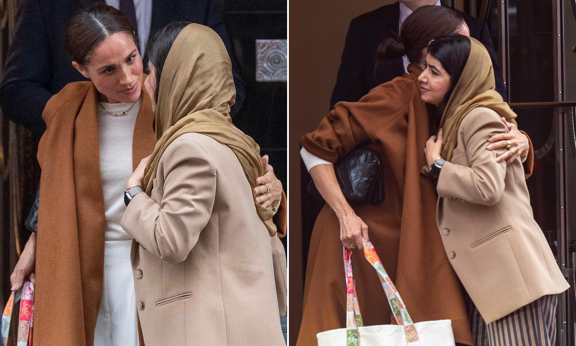 Meghan's 'dramatic' embrace with Malala was bid to grab attention