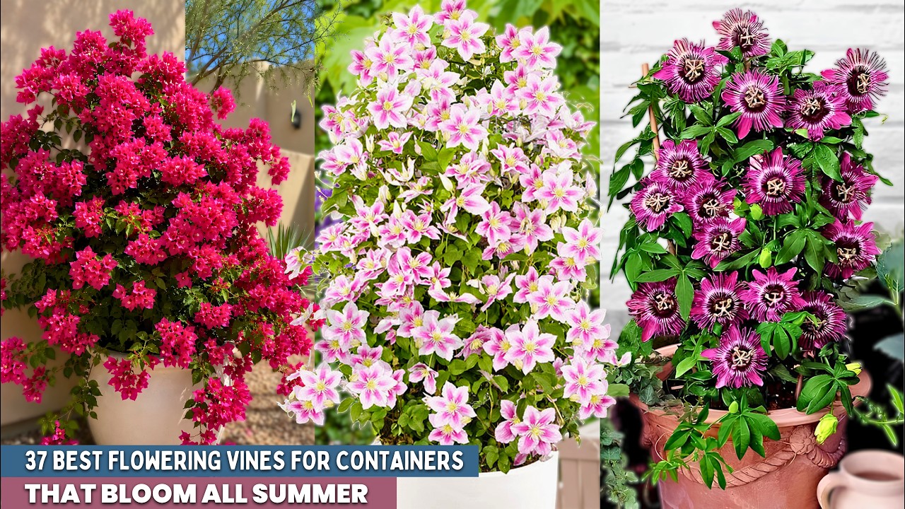 Easy flowering vines for charming patio and balcony spaces