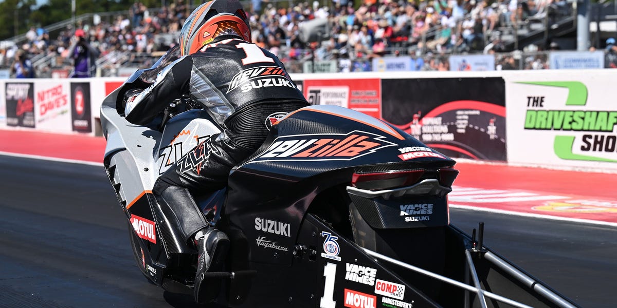 Richard Gadson adapts to win NHRA Pro Stock Motorcycle at Rockingham