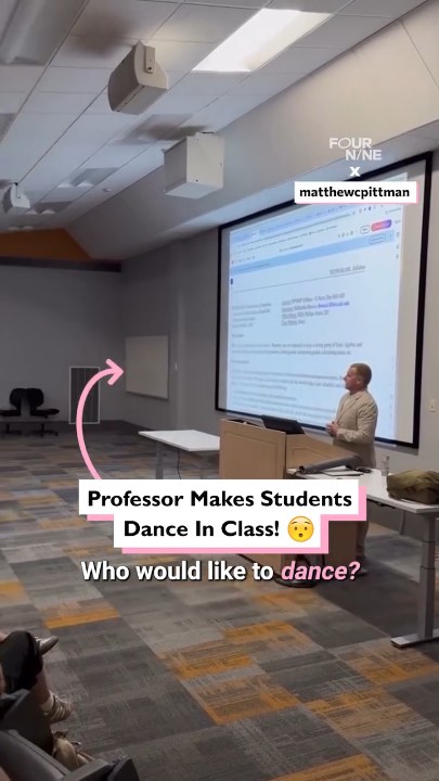 Professor makes students dance in class