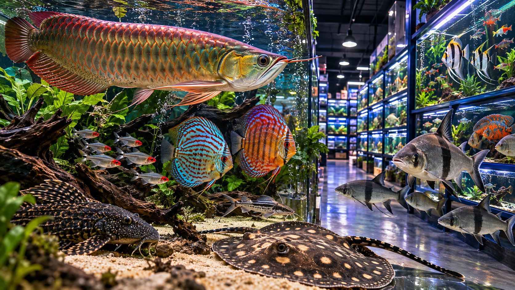 Touring Bogotá’s biggest aquarium store with rare Colombian fish