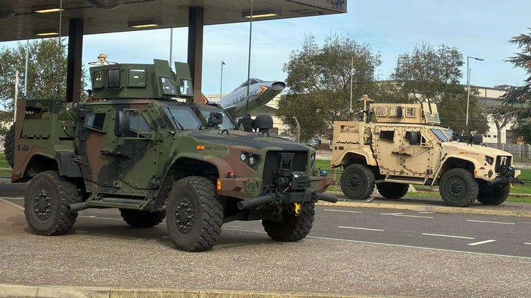 What does a raised threat level mean for US airbases in Suffolk?