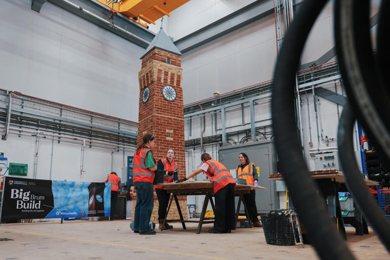 Birmingham students build five-metre model of iconic Old Joe clock tower