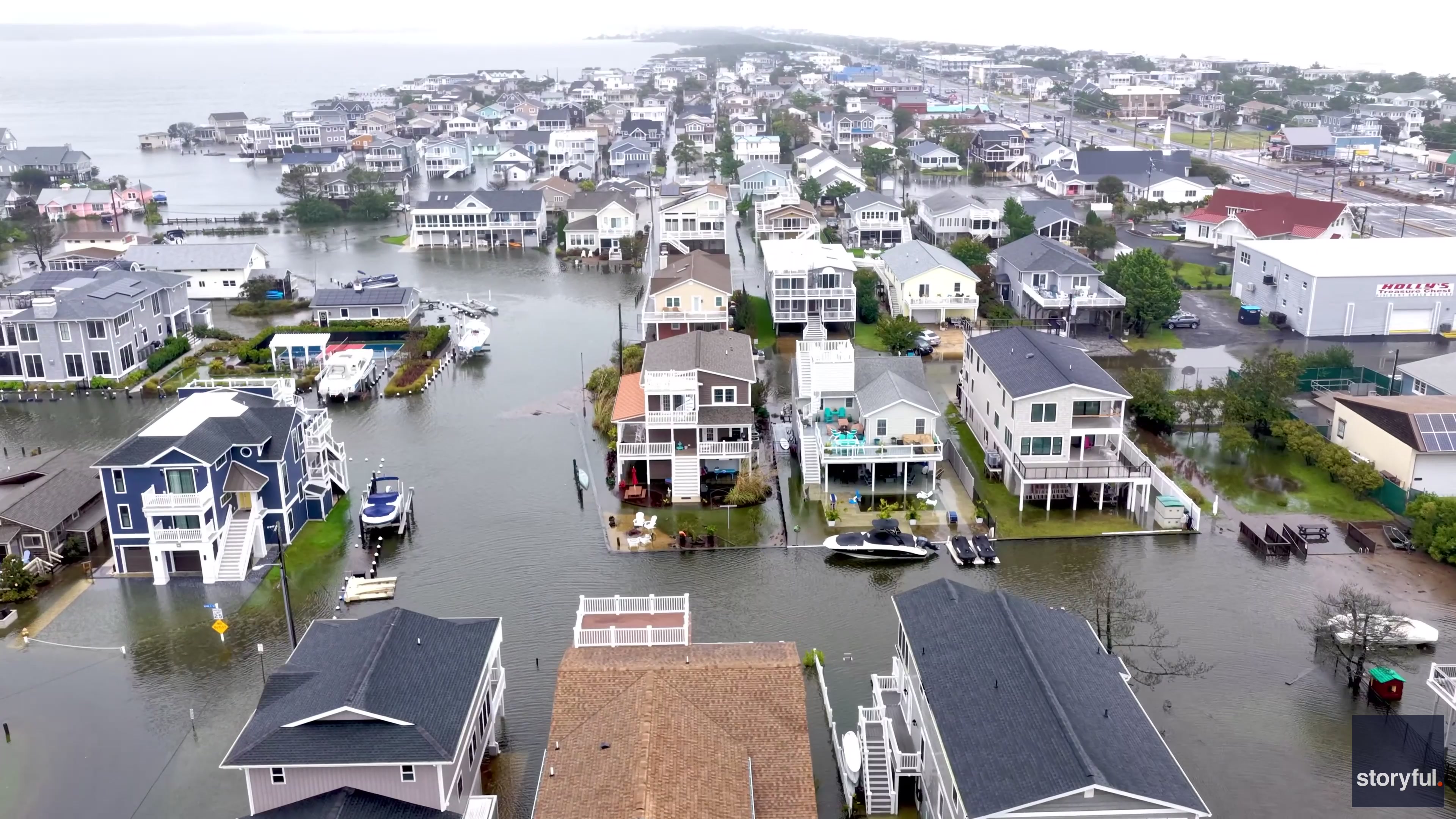 Drone footage shows nor'easter aftermath on southern Delaware coast