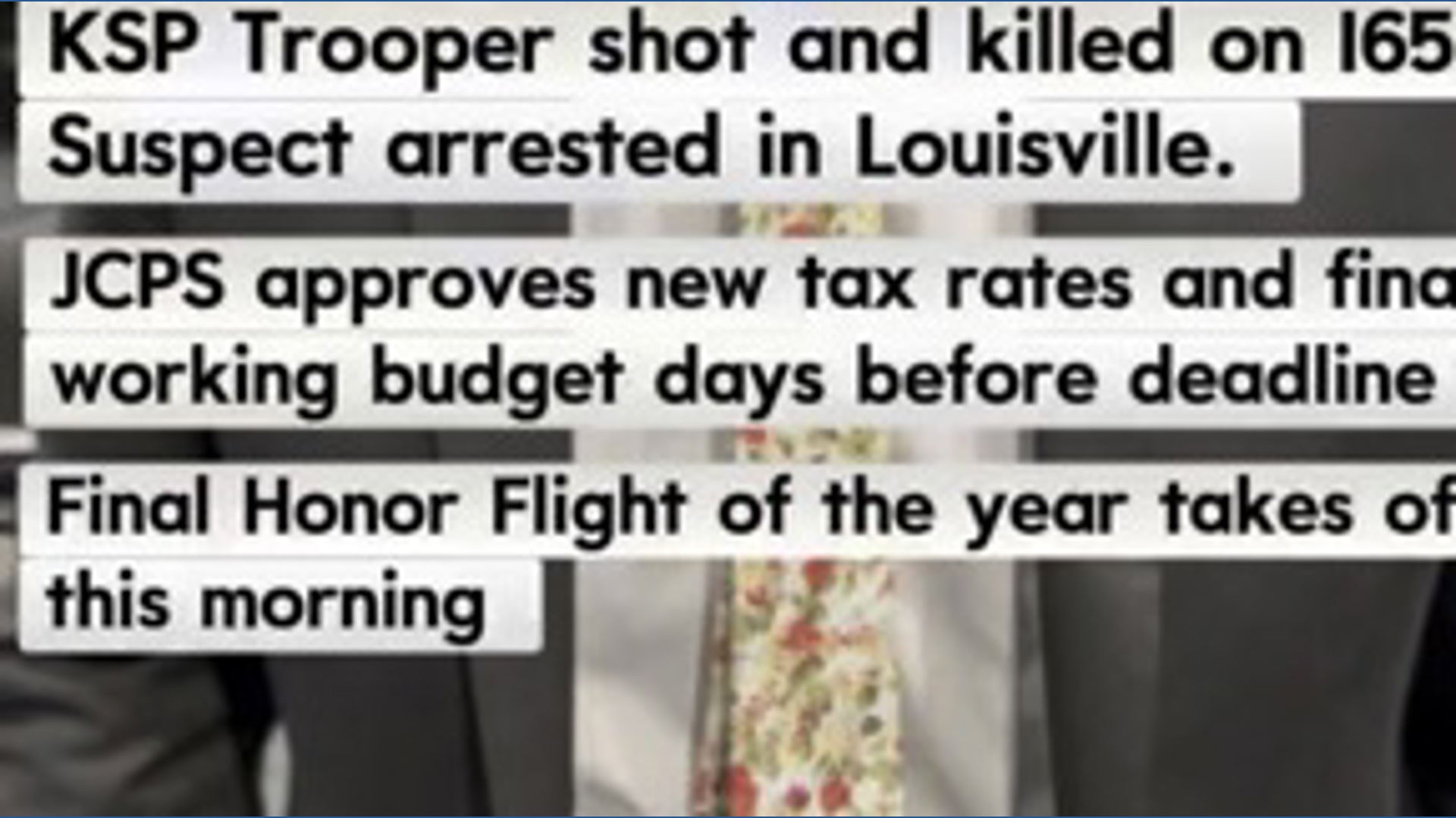 KSP trooper shot and killed during traffic stop, plus new tax rates ...