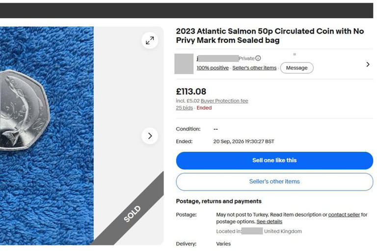 The rare Royal Mint 50p coin you could have at home selling for £113 on ...
