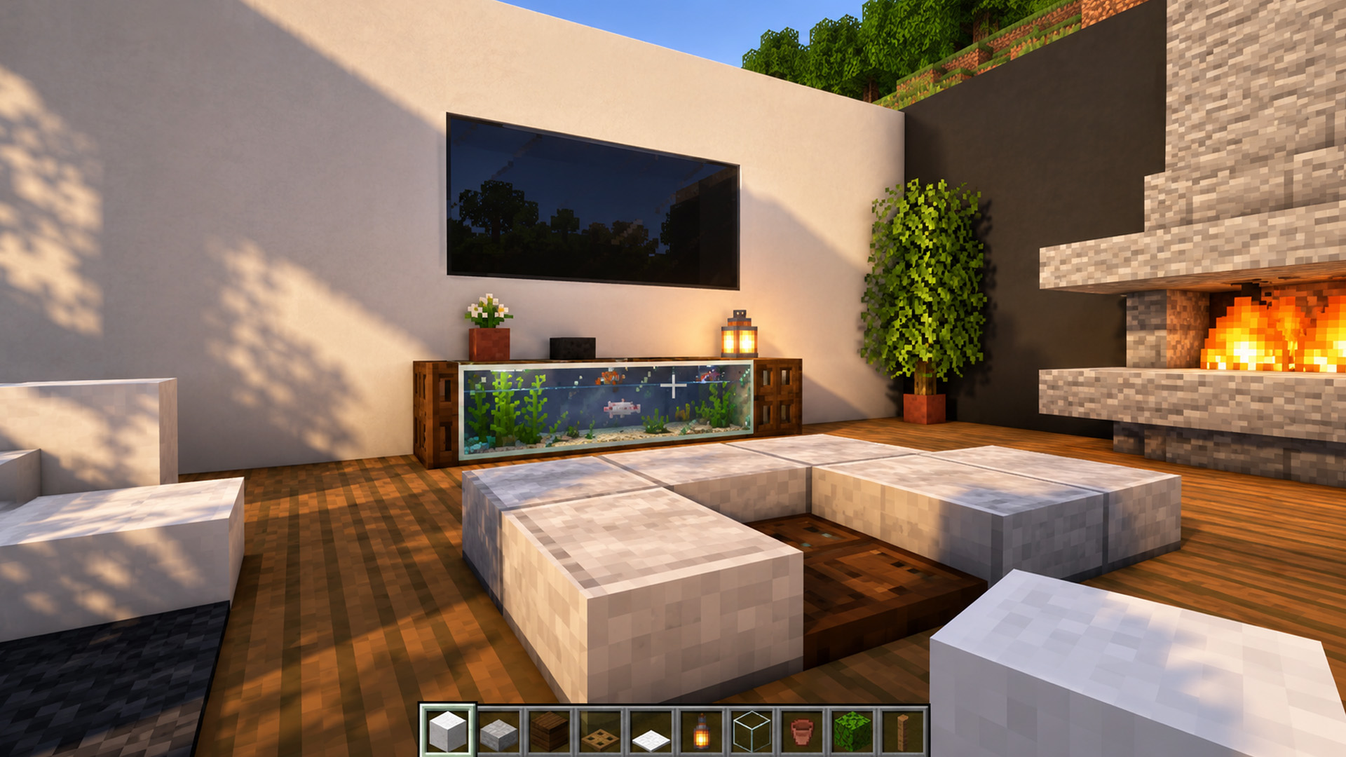These modern living room designs completely change Minecraft interiors