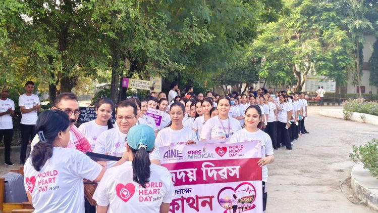 Over 200 participate in GNRC walkathon in Guwahati to mark World Heart Day