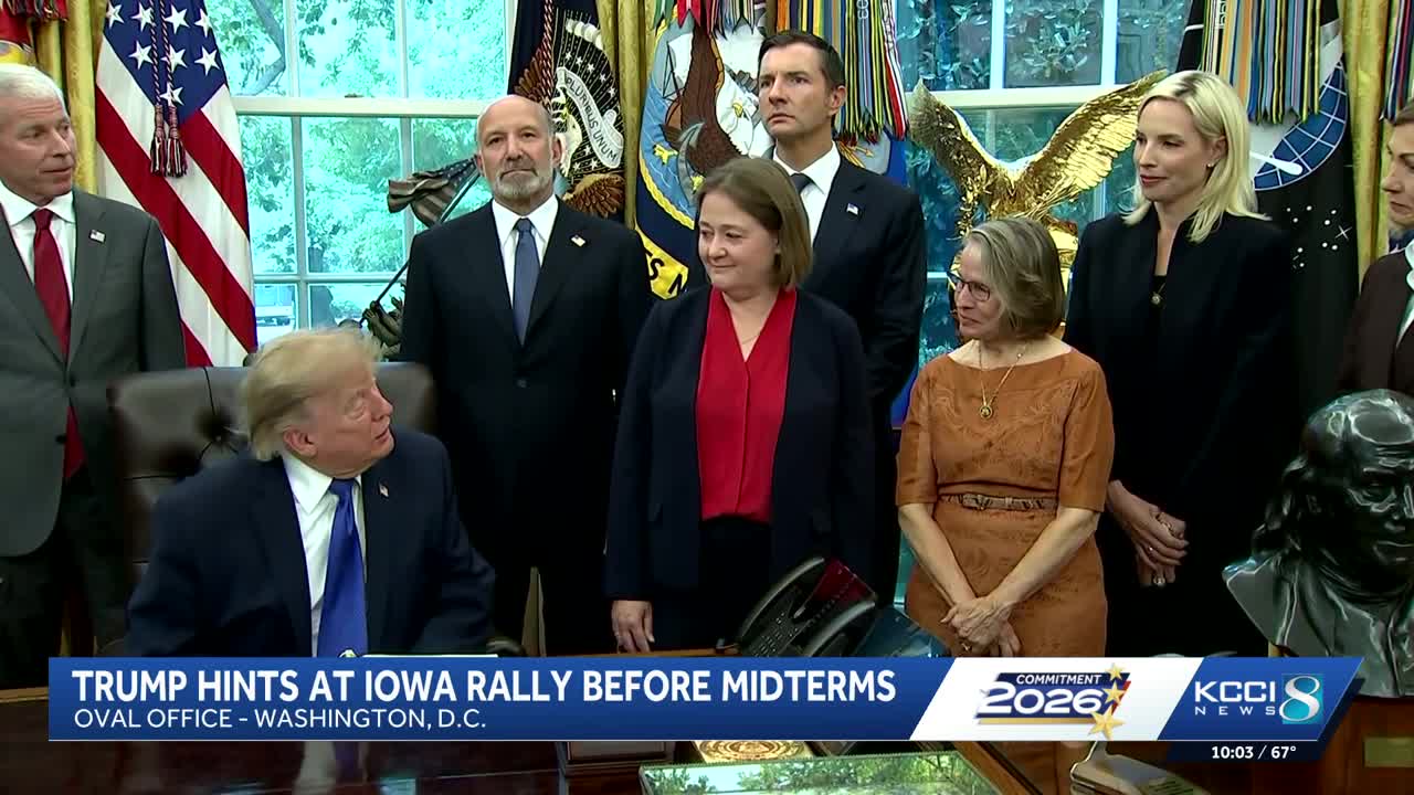 Trump hints at plans for Iowa rally ahead of midterms