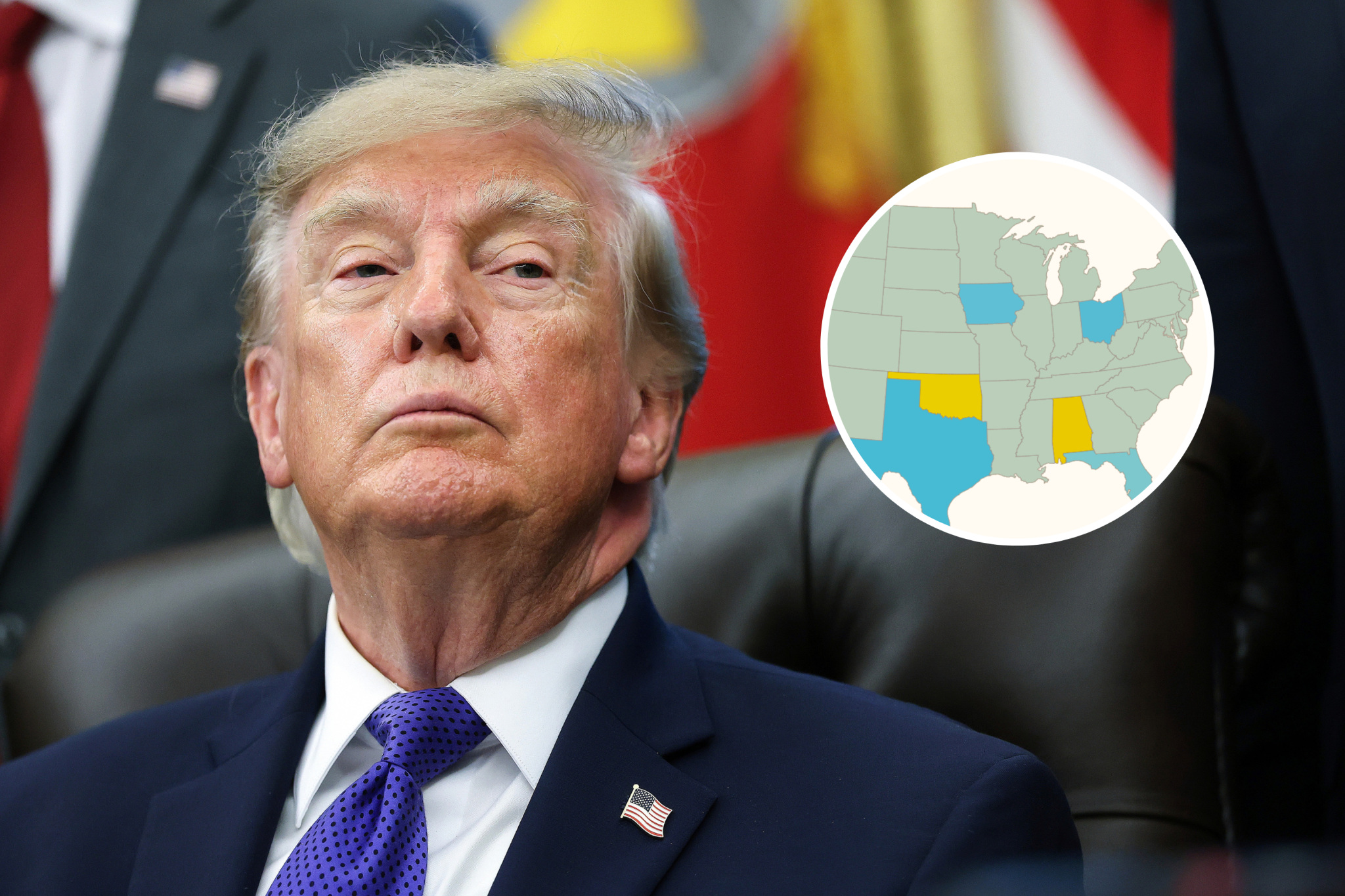 Map shows Trump's approval rating in midterm campaign stops