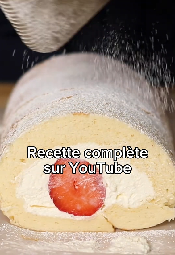 Roulé japonais aux fraises, douceur tout en légèreté