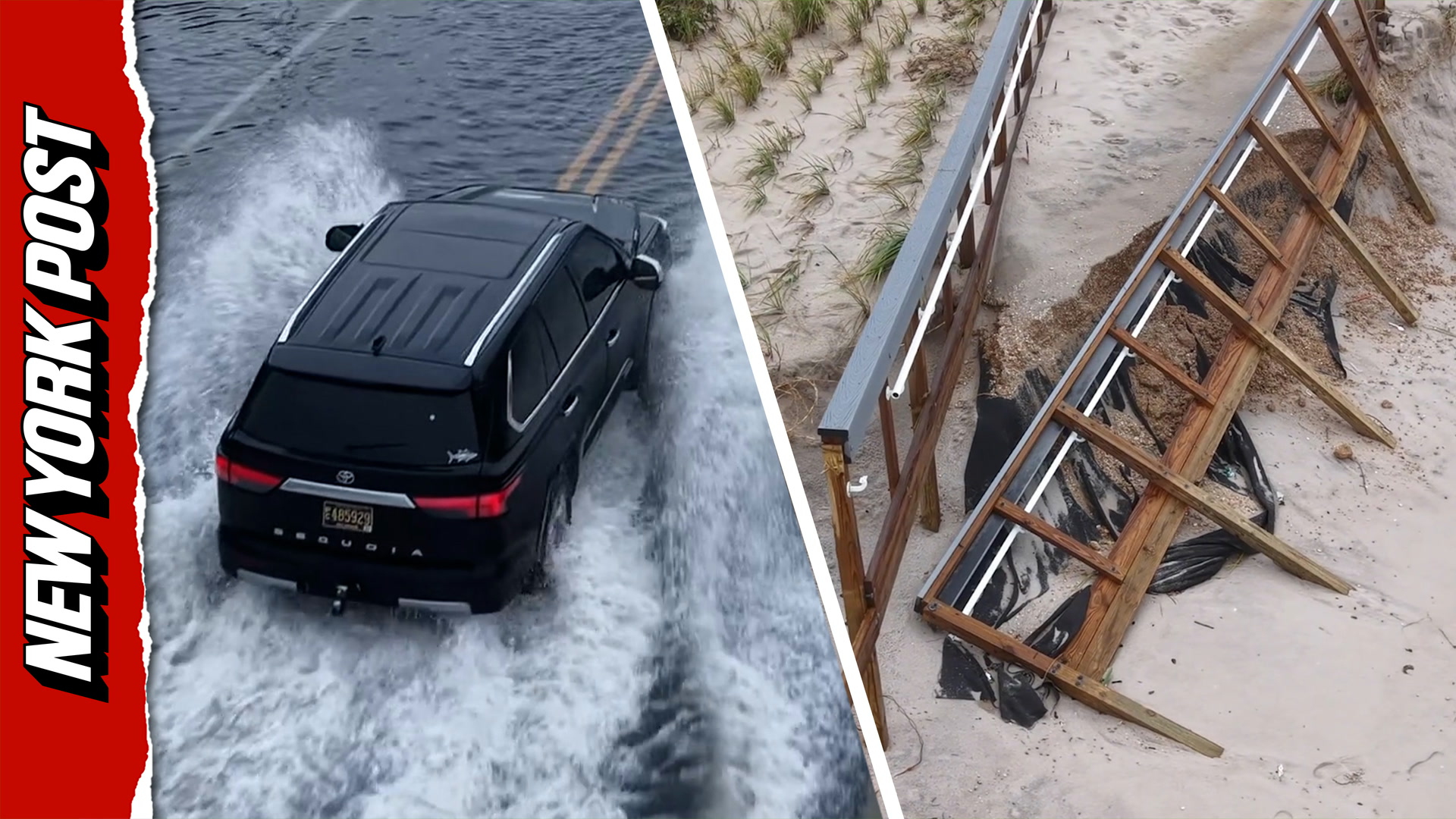Drone footage captures devastating coastal damage across Jersey Shore ...