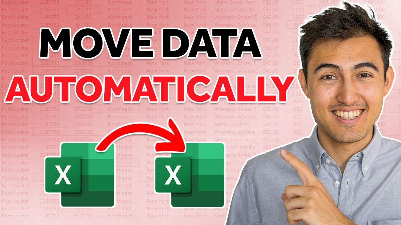How to move data automatically between Excel files
