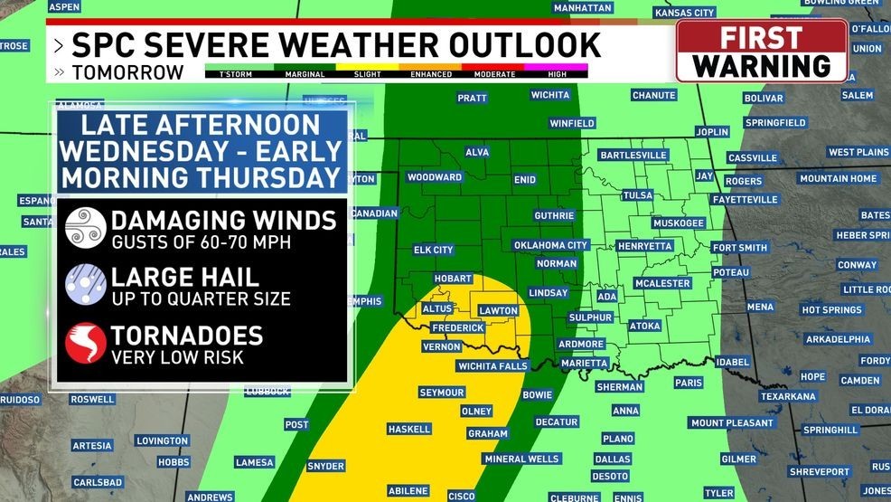 Severe weather is possible Wednesday