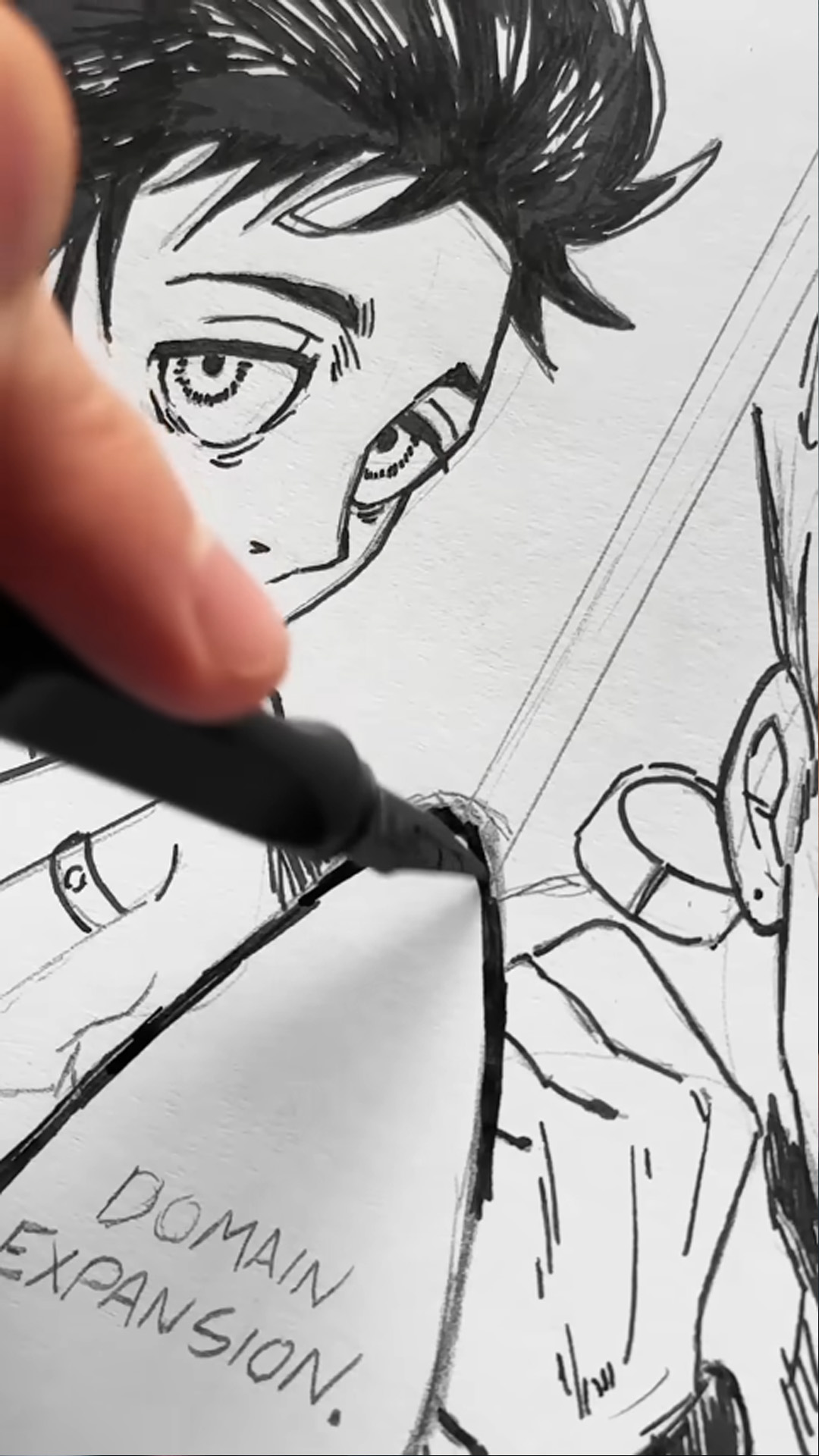 Testing $50 fountain pen on a new drawing