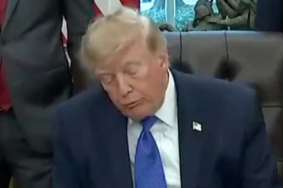 Fox News fans say 'call the nursing home' as Trump appears to doze off ...