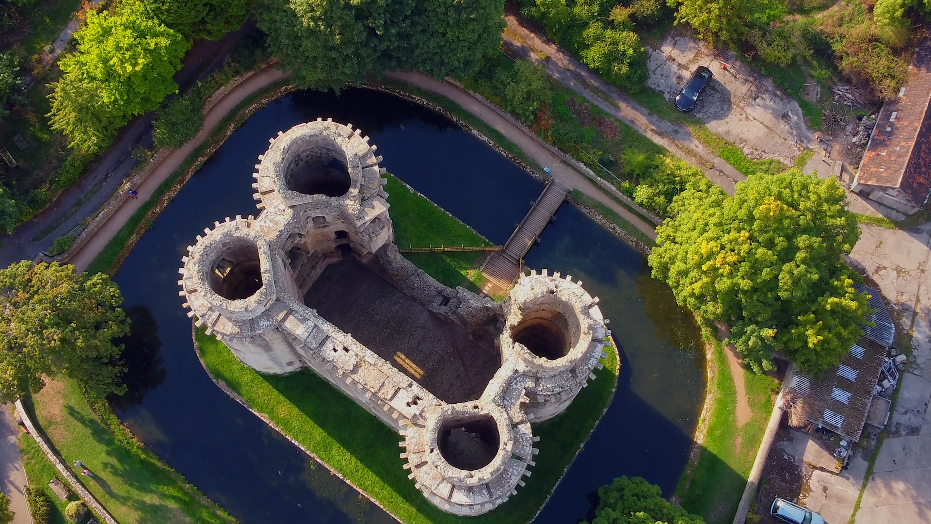 England’s most spectacular castles seen from above