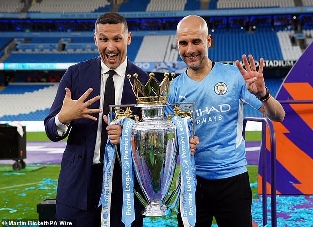 Manchester City have insisted on their innocence throughout the saga (Pep Guardiola pictured with chairman Khaldoon Al Mubarak)