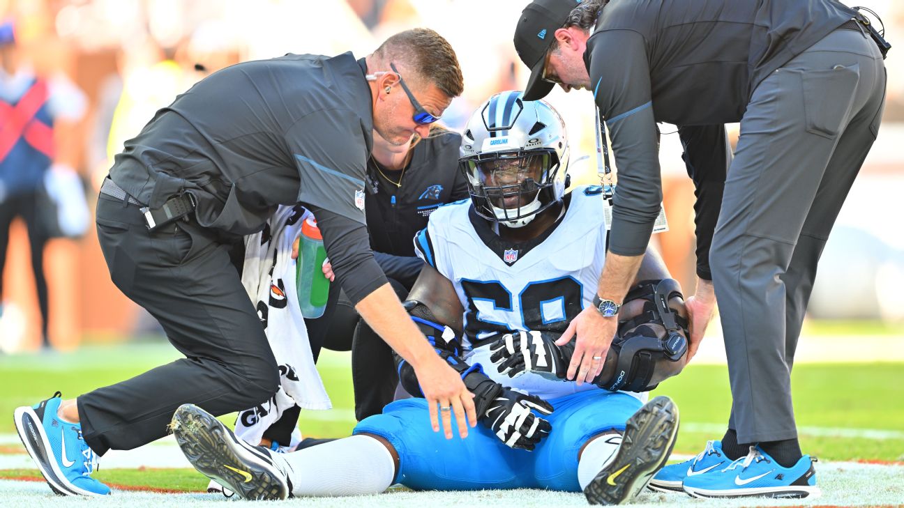 Sources: Panthers OL Damien Lewis (UCL injury) to miss time