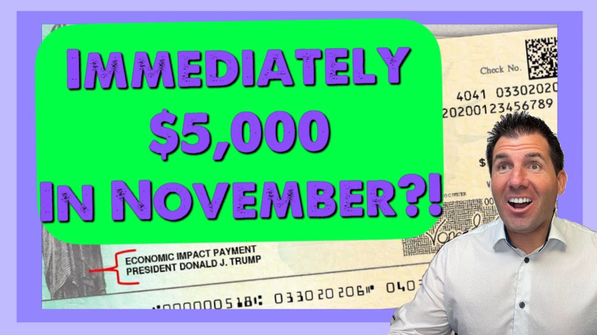 Immediate passage? $5,000 stimulus check in November – dividend check