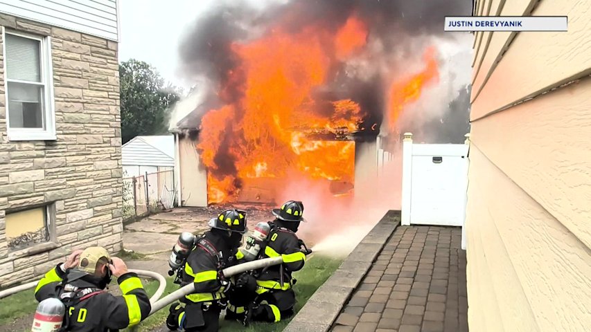 Two garage fires break out hours apart in Wood-Ridge and Roselle