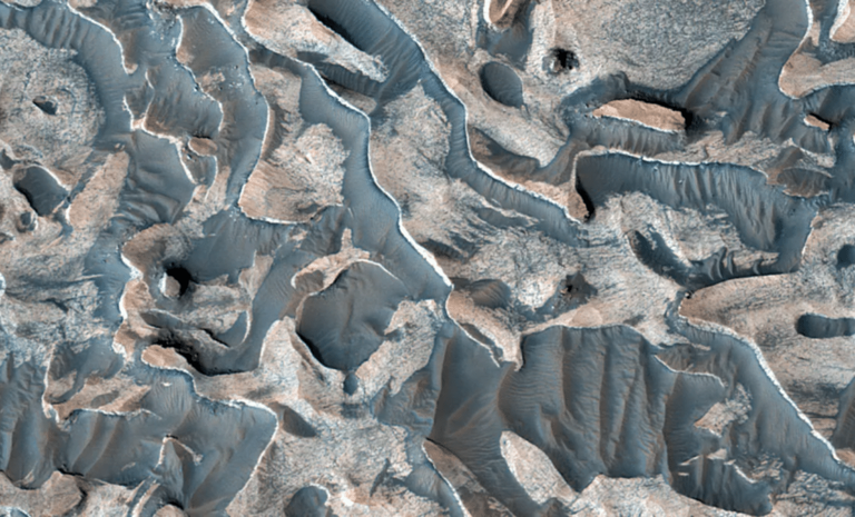 NASA’s Mars camera captures rare geological features across a vast ...