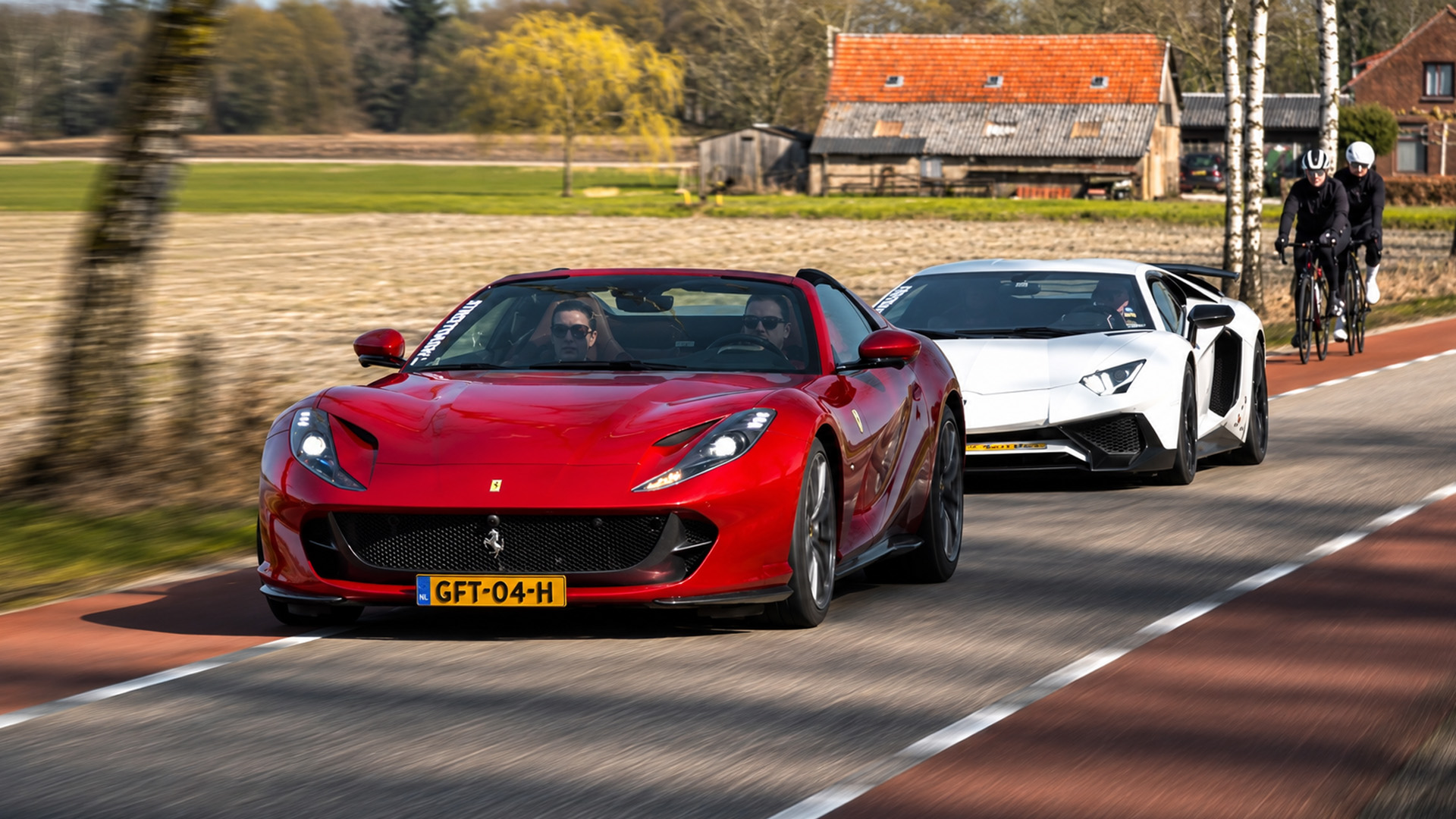 Ferrari and Lamborghini supercars deliver an amazing soundtrack