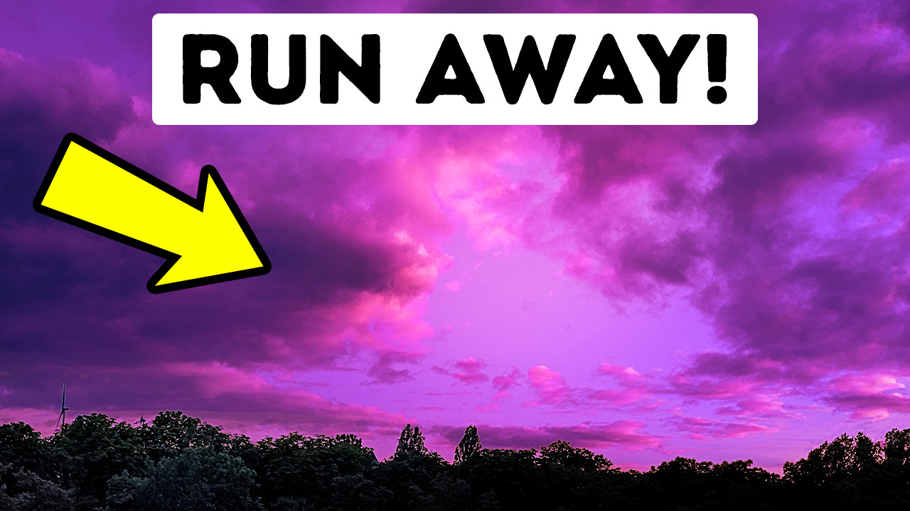 The danger of a purple sky: Don't wait, run!