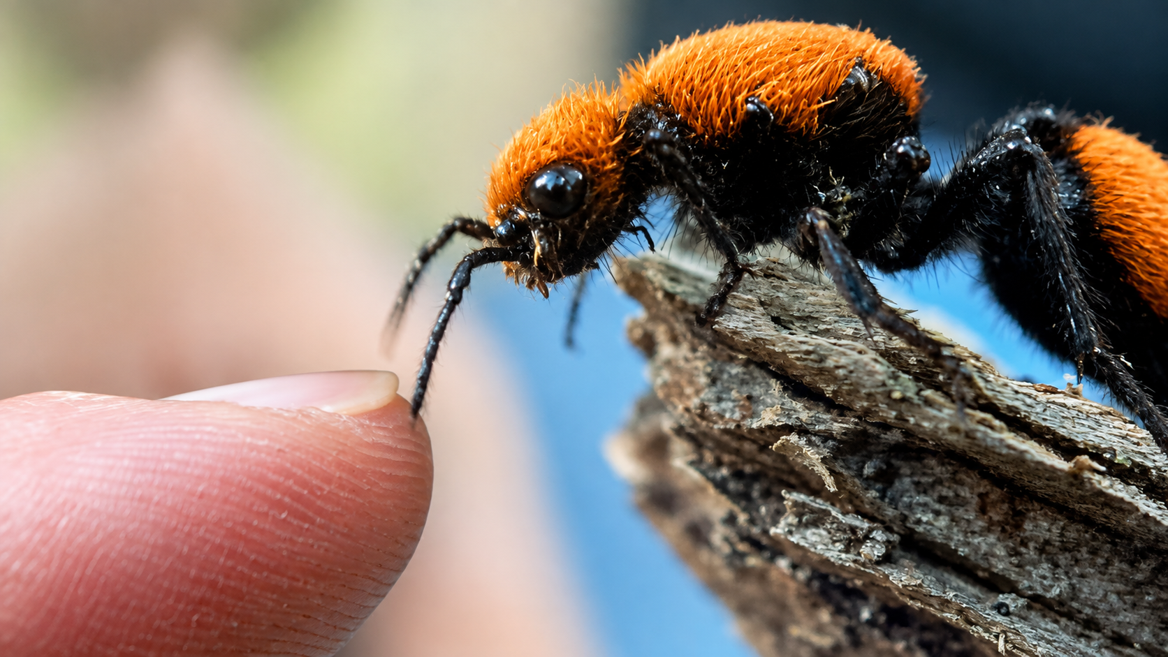 A fuzzy orange ant turned out to be a wingless wasp