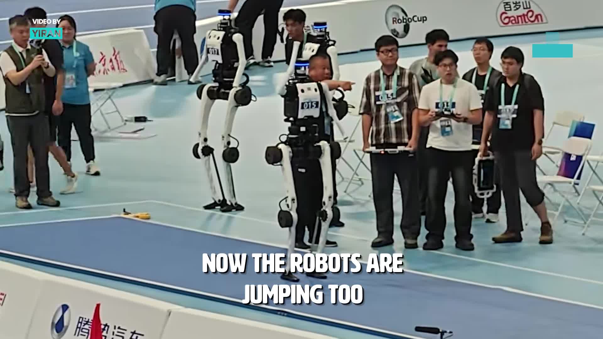 Humanoid robots go head-to-head in unusual athletic contest