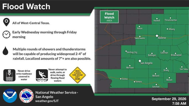 NWS: 'Significant localized flash flood event' possible for West ...