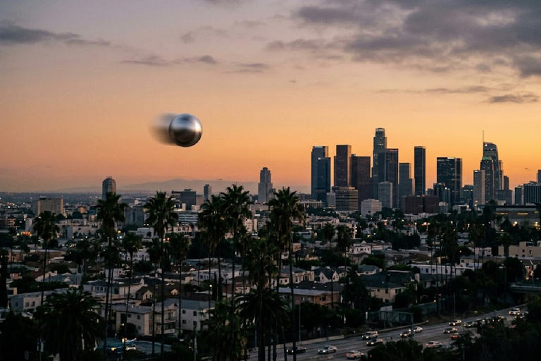 Netizens debate whether mysterious Los Angeles orb is a foil balloon or ...