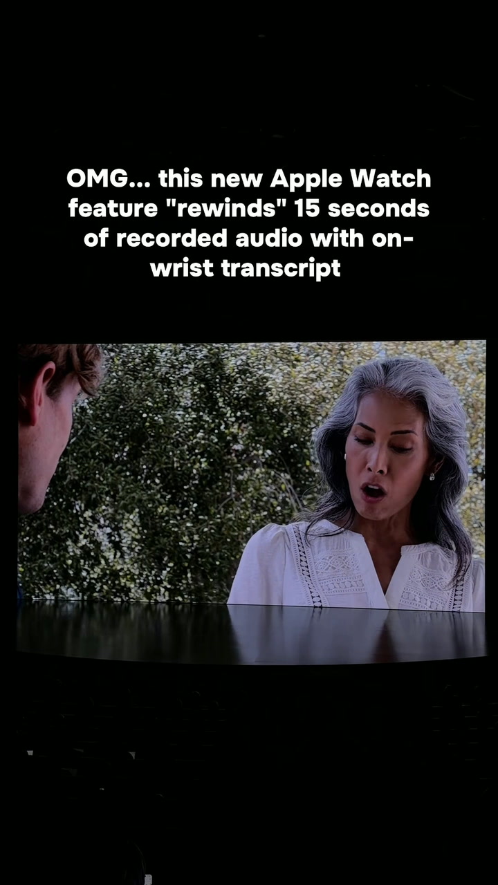 This is wild. Live rewind on Apple Watch Series 12 is a new audio ...