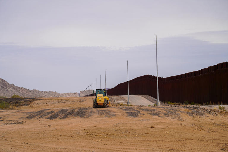 Trump’s border wall construction cut into an ancient ground carving ...