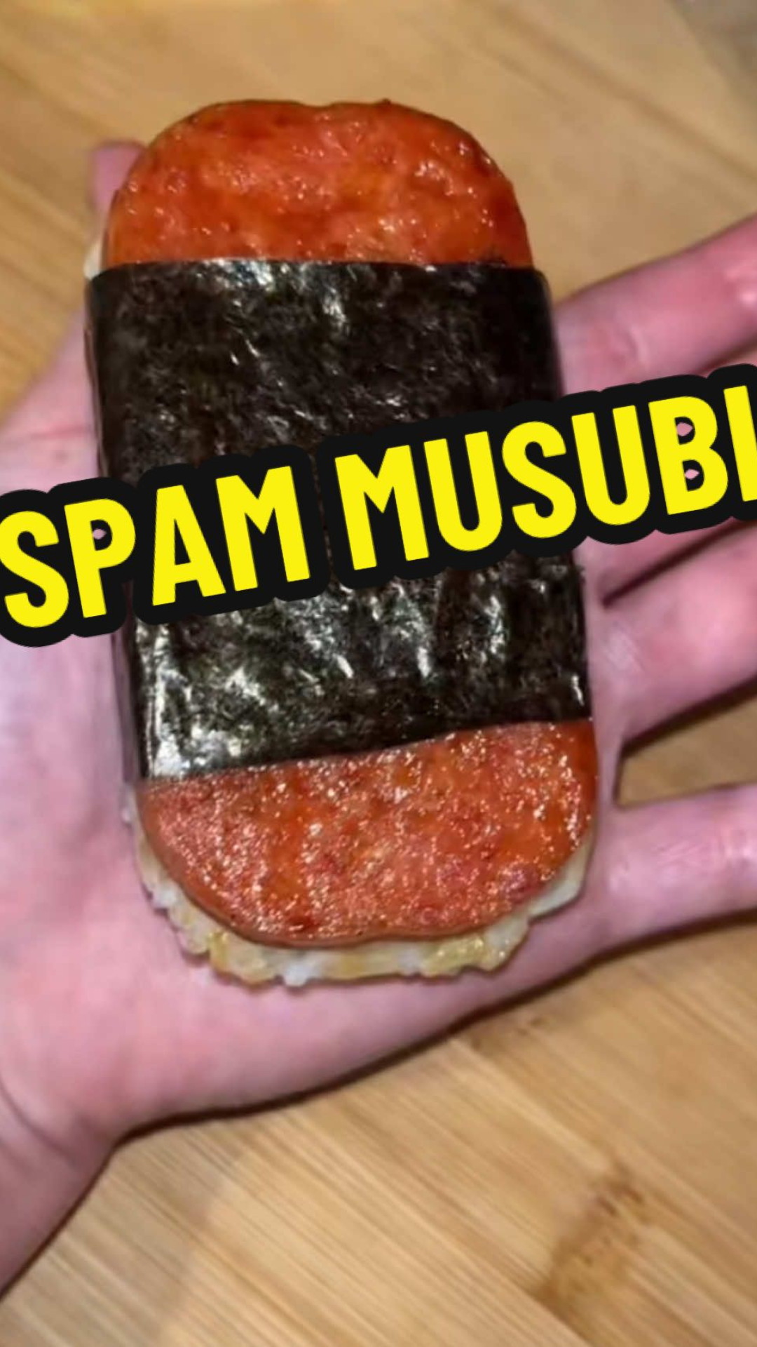 Making homemade spam musubi with simple ingredients