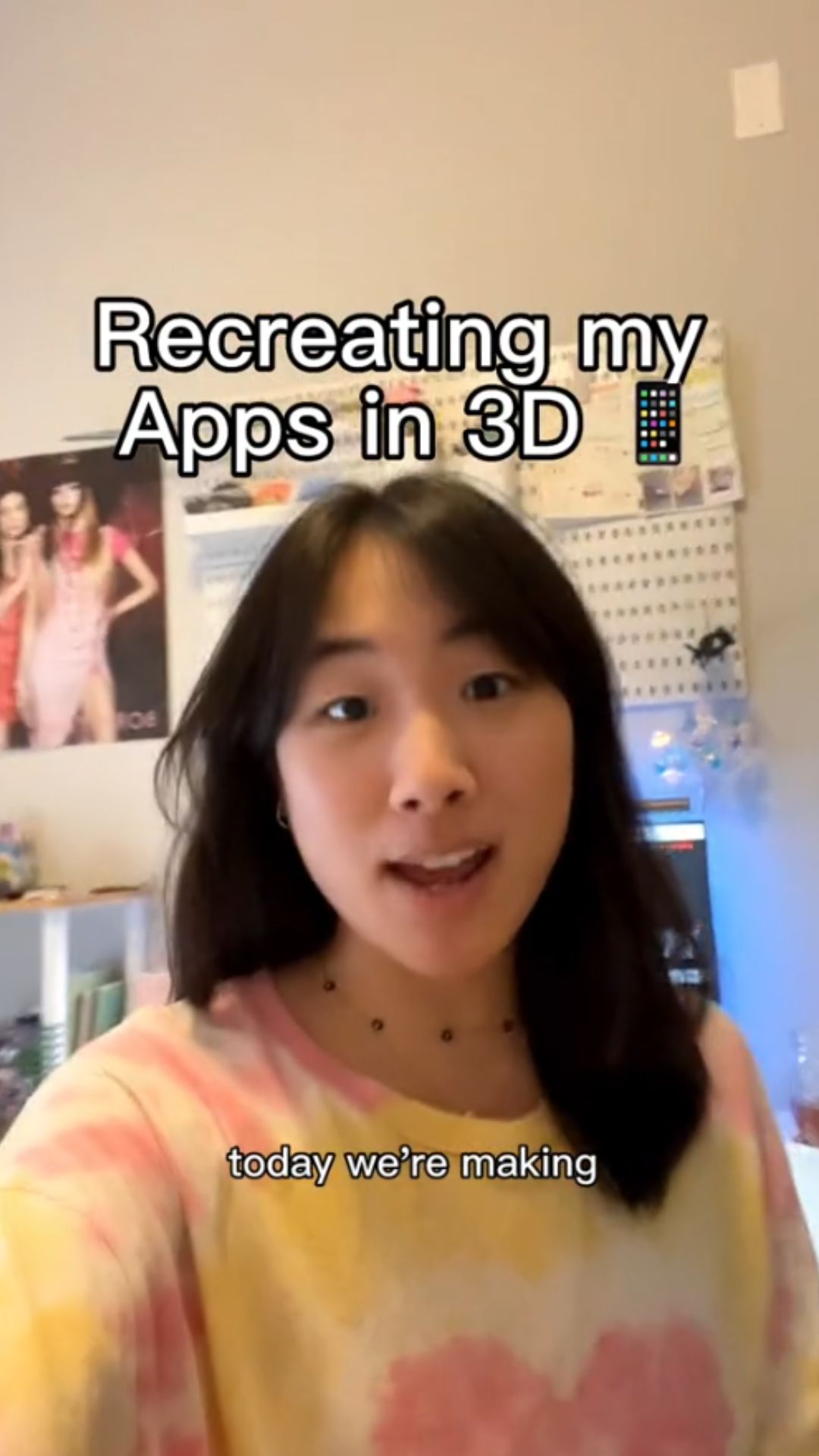 Recreating popular apps as 3D art projects
