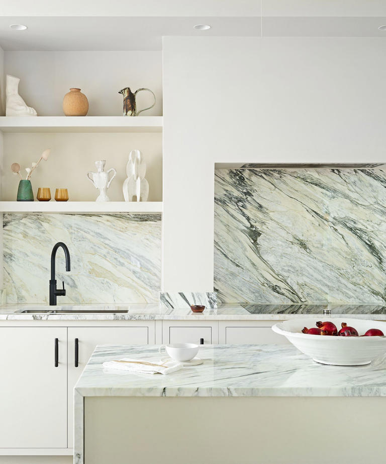 Sarah Paulson’s small kitchen is a masterclass in making white feel ...