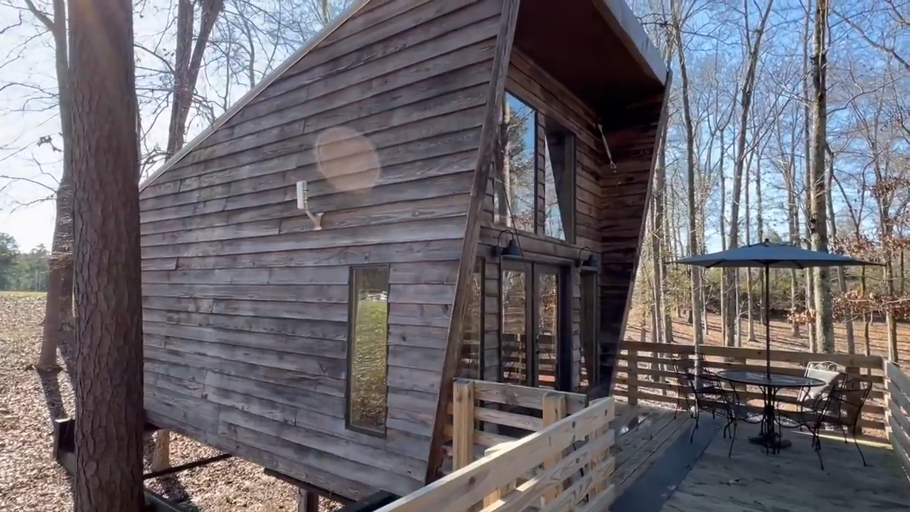This treehouse is actually built for overnight living