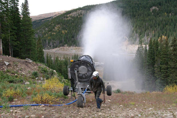 Colorado's Loveland Ski Area tests snow guns ahead of ski season