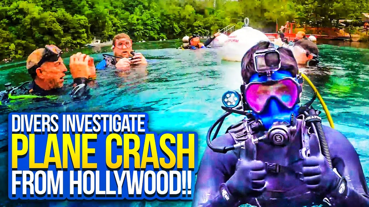 Divers investigate Hollywood plane crash!