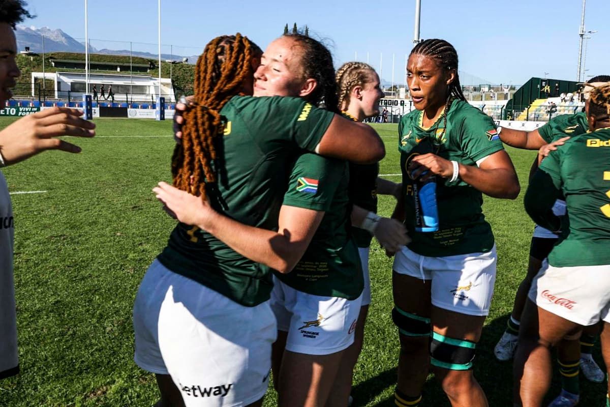 Springbok women celebrate famous win