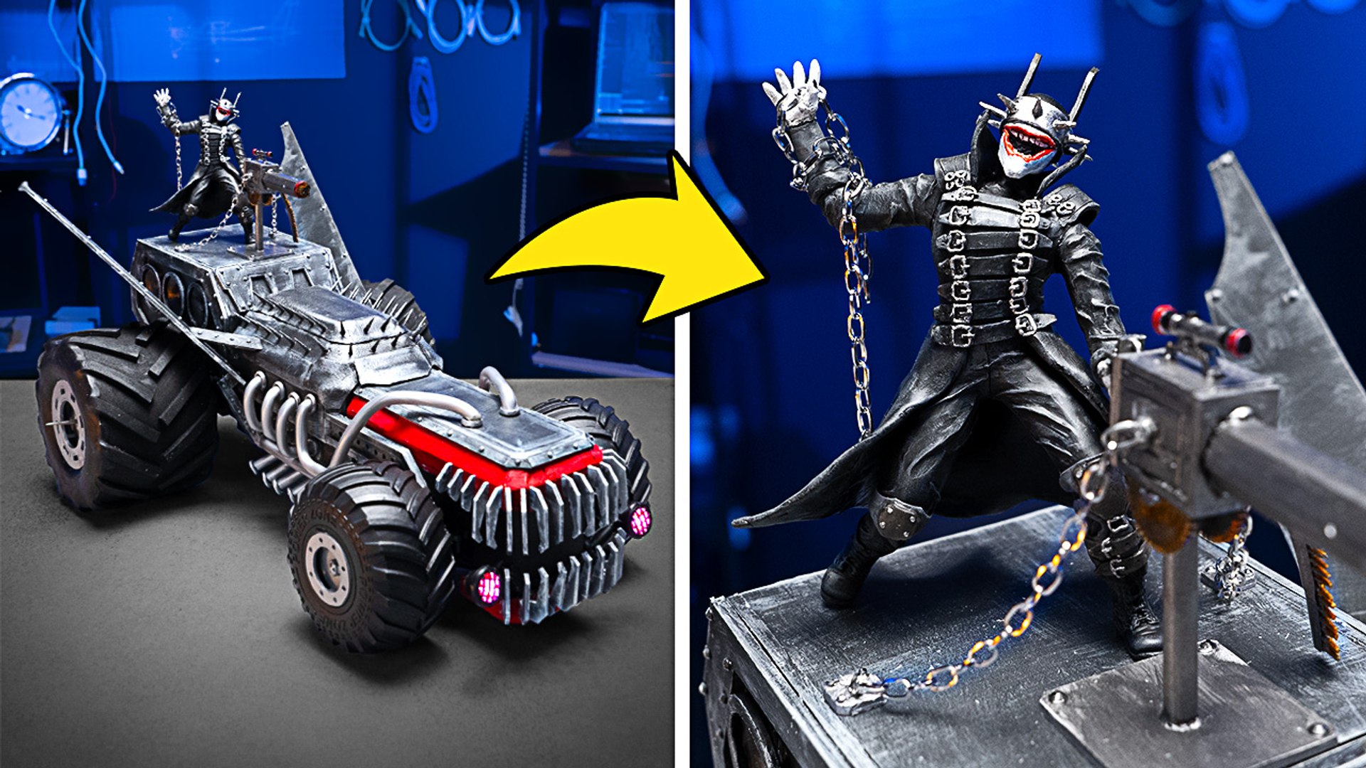 The darkest Batman: Building Batman Who Laughs with a custom car