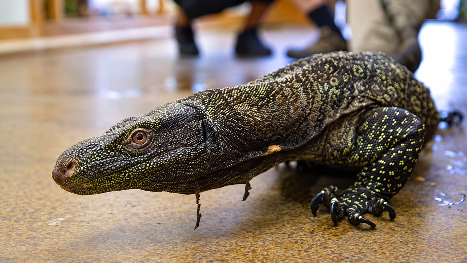 Meet the powerful monitor lizards living at zoo