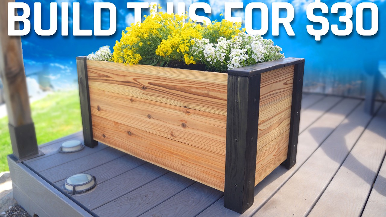$30 DIY modern planter box w/ free plans