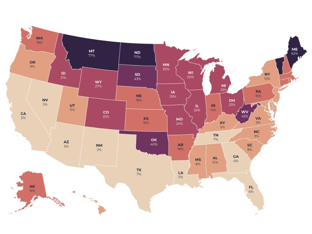 Map shows the US states hit hardest by Trump's trade war with Canada