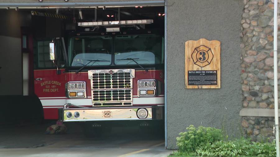 Worker injured following an explosion and commercial fire in Battle Creek